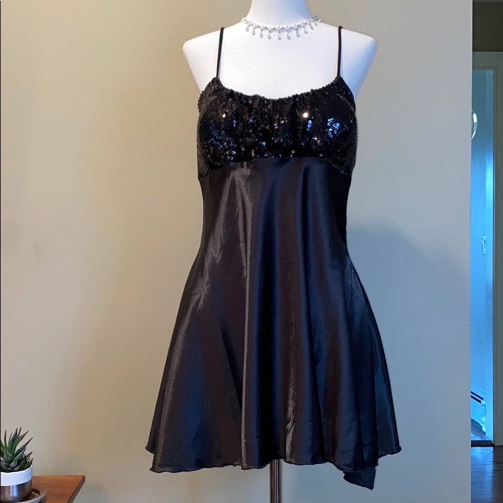 NWT sequin/satin slip top